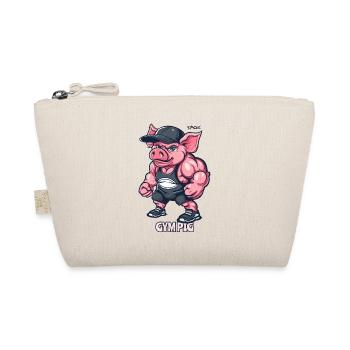 Bodybuilder Muscle Gym Pig - Organic Pouch - nature - Front