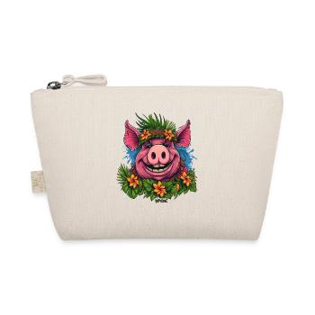 Oster Insel Urlaub Strand Blumen Schwein - Bio-Täschchen - Natur - Vorne