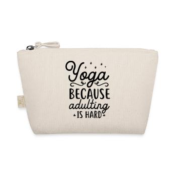 Emménager est difficile - Tahirt Funny Yoga - Trousse biologique - nature - Devant