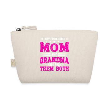 J’ai deux titres maman et grand-mère cadeau de fête des mères - Trousse biologique - nature - Devant