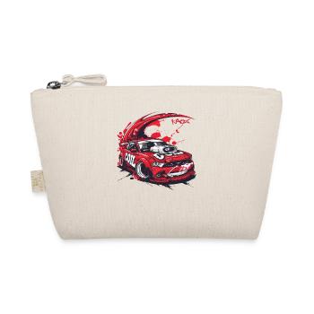 Red Sports Car Cartoon: Japan JDM Turbo Speed - Organic Pouch - nature - Front