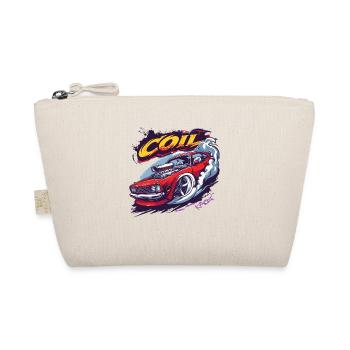 Red Muscle Car Turbo Cartoon Racer - Organic Pouch - nature - Front
