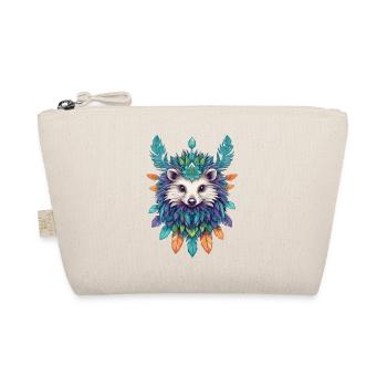 Spirit Indian Hedgehog Mandala Feathers Aesthetic - Organic Pouch - nature - Front