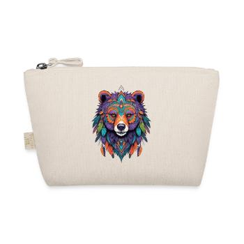 ours Mandala plumes Design ésotérique - Trousse biologique - nature - Devant