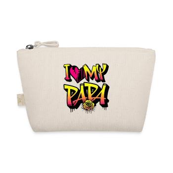 J’aime mon Papa génial Graffiti Style famille citation - Trousse biologique - nature - Devant