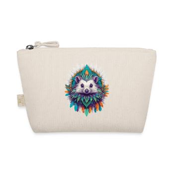 Hedgehog Mandala Spiritual Power Animal Design - Organic Pouch - nature - Front