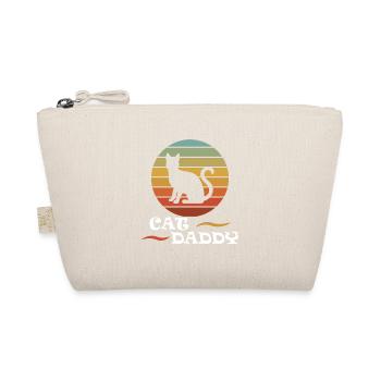 Cat Daddy Vintage Eighties Style Cat Retro - Organic Pouch - nature - Front