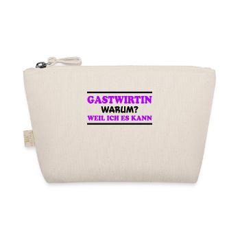 Gastwirtin Spruch Kneipe Fun Gastwirtin Geschenk - Bio-Täschchen - Natur - Vorne