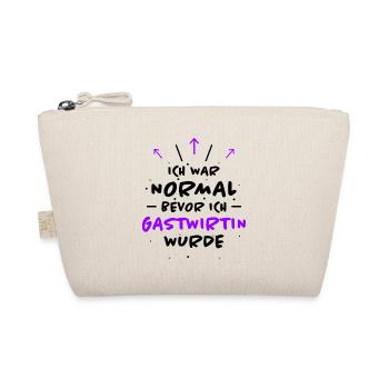 Gastwirtin Spruch Kneipe Fun Gastwirtin Geschenk - Bio-Täschchen - Natur - Vorne