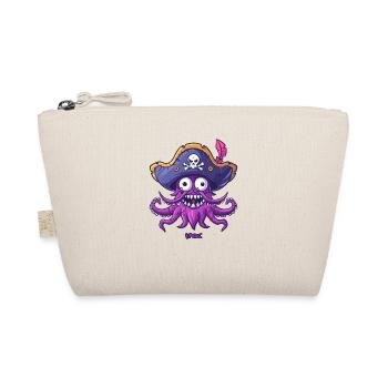 A funny, happy octopus pirate - Organic Pouch - nature - Front
