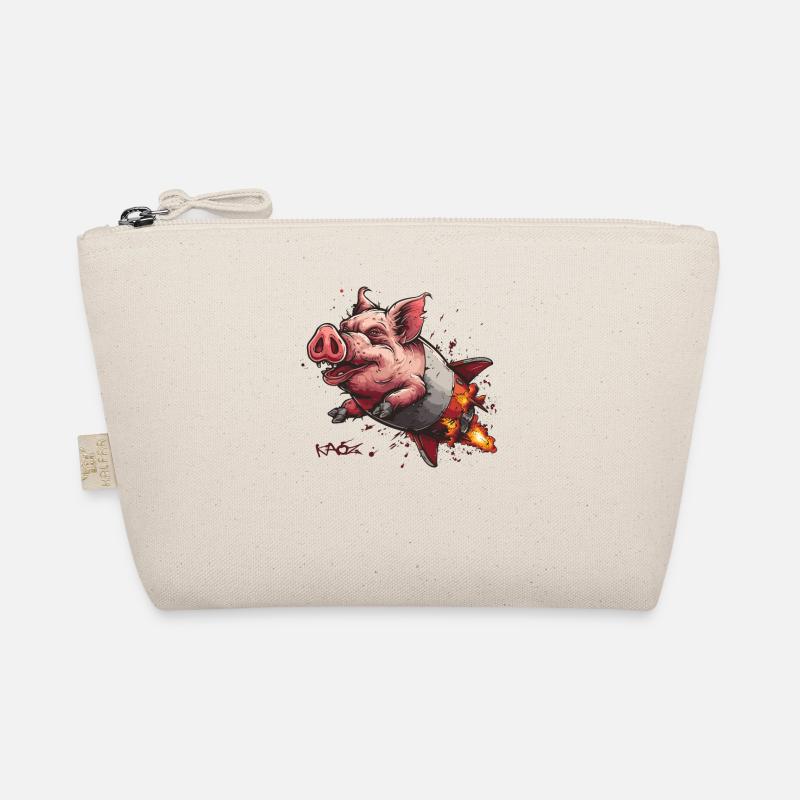 The Super Cool Flying Rocket Pig Organic Pouch