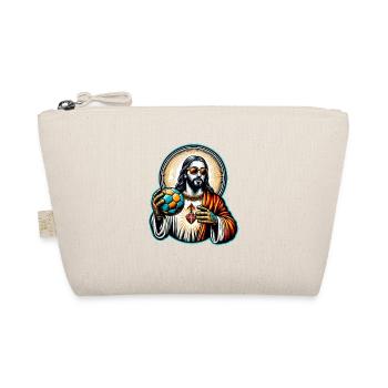 Lustiger Handball Jesus Christliches Geschenk - Bio-Täschchen - Natur - Vorne