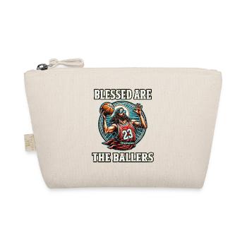 Funny Basketball saying Jesus Basketball Gift - Organic Pouch - nature - Front