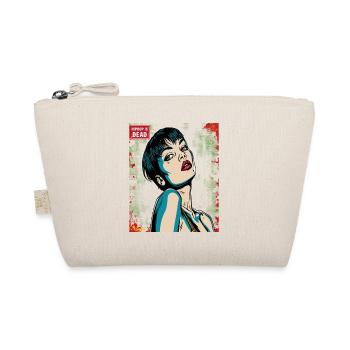 Hip Hop Is Dead, Anime Pop Art Cartoon Woman - Organic Pouch - nature - Front