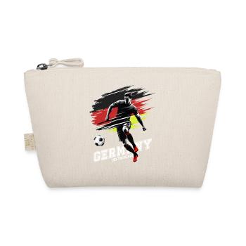 Fußball Deutschland Flagge Fahne Spieler Grunge - Bio-Täschchen - Natur - Vorne