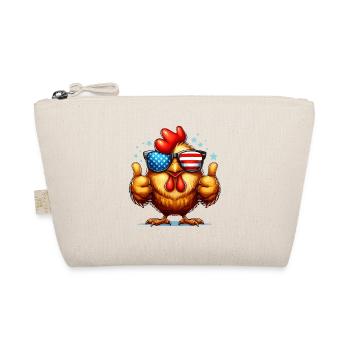 America Chicken Independence Day 4th of July Funny - Organic Pouch - nature - Front