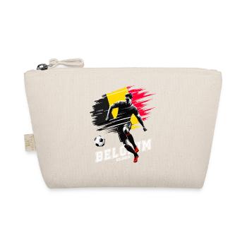 Fußball Belgien Belgique Flagge Fahne Spieler - Bio-Täschchen - Natur - Vorne