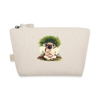Mops Meditiert Lotus Sitz Lebensbaum Meditation - Bio-Täschchen - Natur - Vorne