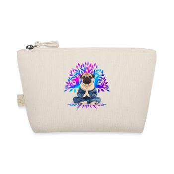 Mops Meditiert Lotus Sitz Lebensbaum Meditation - Bio-Täschchen - Natur - Vorne