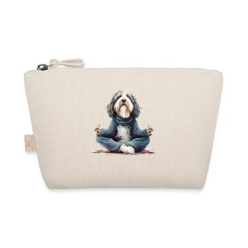 Einatmen Ausatmen - Mops Yoga Übung Hundesport - Bio-Täschchen - Natur - Vorne