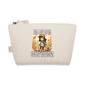 Cute dog owner t-shirt dog mom - Organic Pouch - nature - Front
