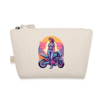 Vintage Biker Vaporwave Motorradliebe - Bio-Täschchen - Natur - Vorne