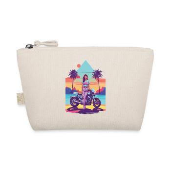 Vintage Motorcycle Vaporwave Streetwear - Organic Pouch - nature - Front