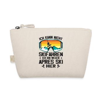 Ich Kann Nicht Skifahren Ich Bin Wegen Apres Ski - Bio-Täschchen - Natur - Vorne