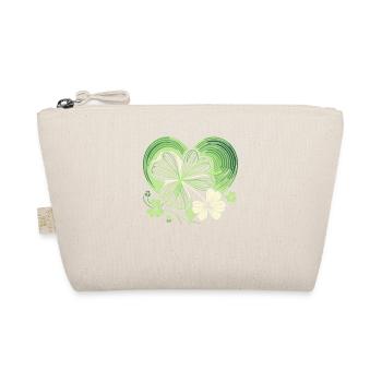 Shamrock Heart Irischer St. Patricks Day Schabernack - Bio-Täschchen - Natur - Vorne