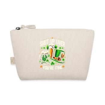 Halt die Klappe, Leber, du bist in Ordnung Irischer St. Patricks Day - Bio-Täschchen - Natur - Vorne