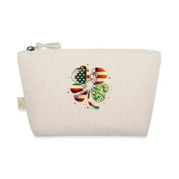 American Flag USA Clover St Patricks Day - Organic Pouch - nature - Front