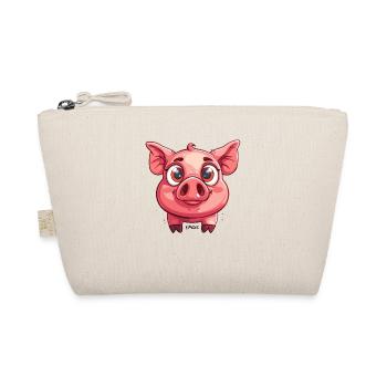 Baby Sau Schwein Schweinchen - Bio-Täschchen - Natur - Vorne