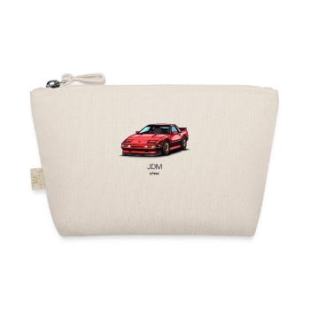 Rotes 90er JDM Rennsport Auto - Bio-Täschchen - Natur - Vorne