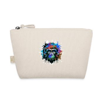 Monkey Head Portrait Colorful - Organic Pouch - nature - Front