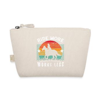 Ride More Worry Less - Horse Lovers Gift Idea - Bio-Täschchen - Natur - Vorne