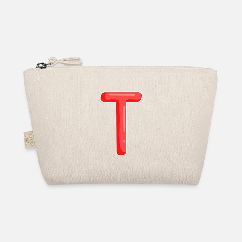 Letter T Initial Letter Organic Pouch