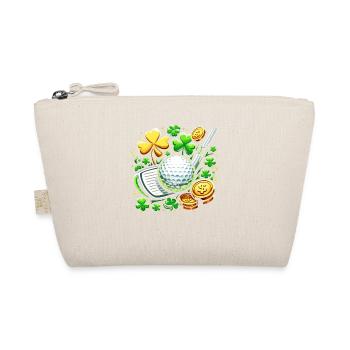 Golfen Shamrock St Patricks Day Golfer Golf Saint - Bio-Täschchen - Natur - Vorne