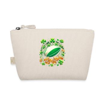 Rugby Shamrock St Patricks Day Shenanigans Clover - Organic Pouch - nature - Front