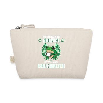 Lustiges Buchhalter Spruch Frosch Kaffee - Bio-Täschchen - Natur - Vorne