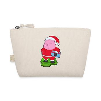 Schwein Weihnachten Paket - Bio-Täschchen - Natur - Vorne