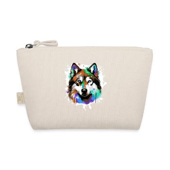 Portrait de tête de chien husky coloré - Trousse biologique - nature - Devant