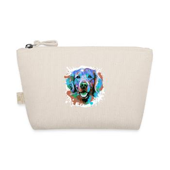 Golden Retriever Dog Head Portrait Colorful - Organic Pouch - nature - Front