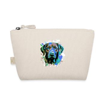 Labrador Dog Head Portrait Colorful - Organic Pouch - nature - Front