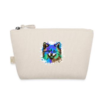 Pomeranian Dog Head Portrait Colorful - Organic Pouch - nature - Front