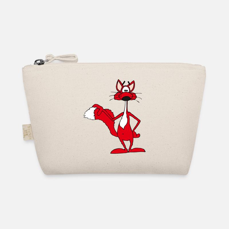 Red fox smiling cheerfully Organic Pouch