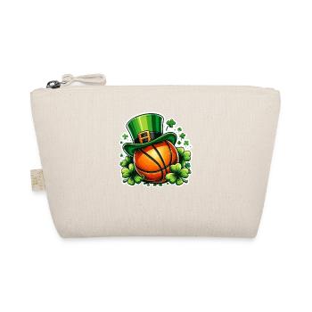 Basketball Clover St Patricks Day Basketballer - Organic Pouch - nature - Front