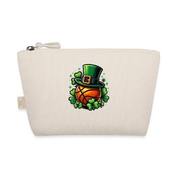 Basketball Clover St Patricks Day Basketballer - Organic Pouch - nature - Front