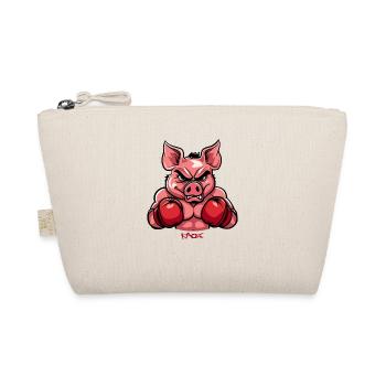 Boxer Boxing Gloves: Boxing Cartoon Pig - Organic Pouch - nature - Front