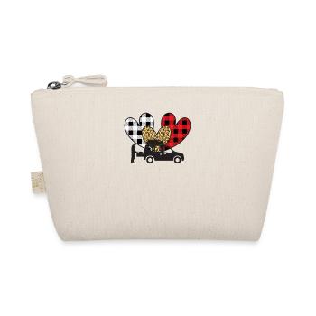 Minicamper Hearts Camping Camper Microcamper - Organic Pouch - nature - Front