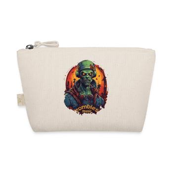 ZOMBIE DJ LISTINING TO MUSIC, HALLOWEEN HORROR - Organic Pouch - nature - Front